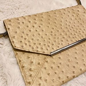 Cream textured shoulder bag